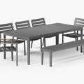 Aluminum Outdoor Rectangular Dining Table Set