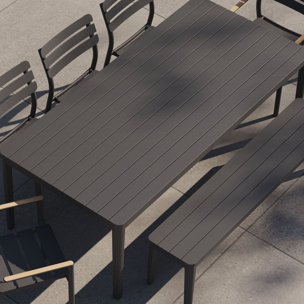 Aluminum Outdoor Rectangular Dining Table Set