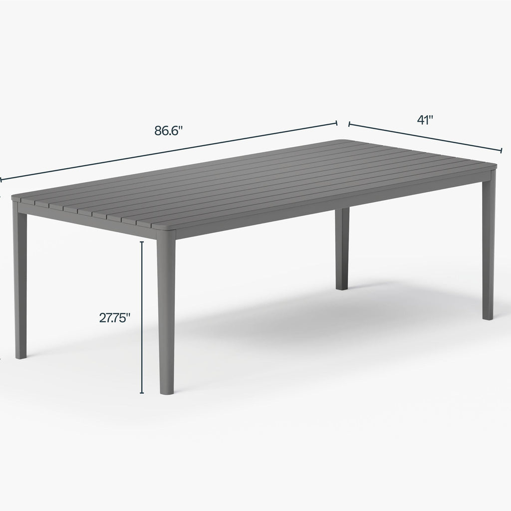 Aluminum Outdoor Rectangular Dining Table Set