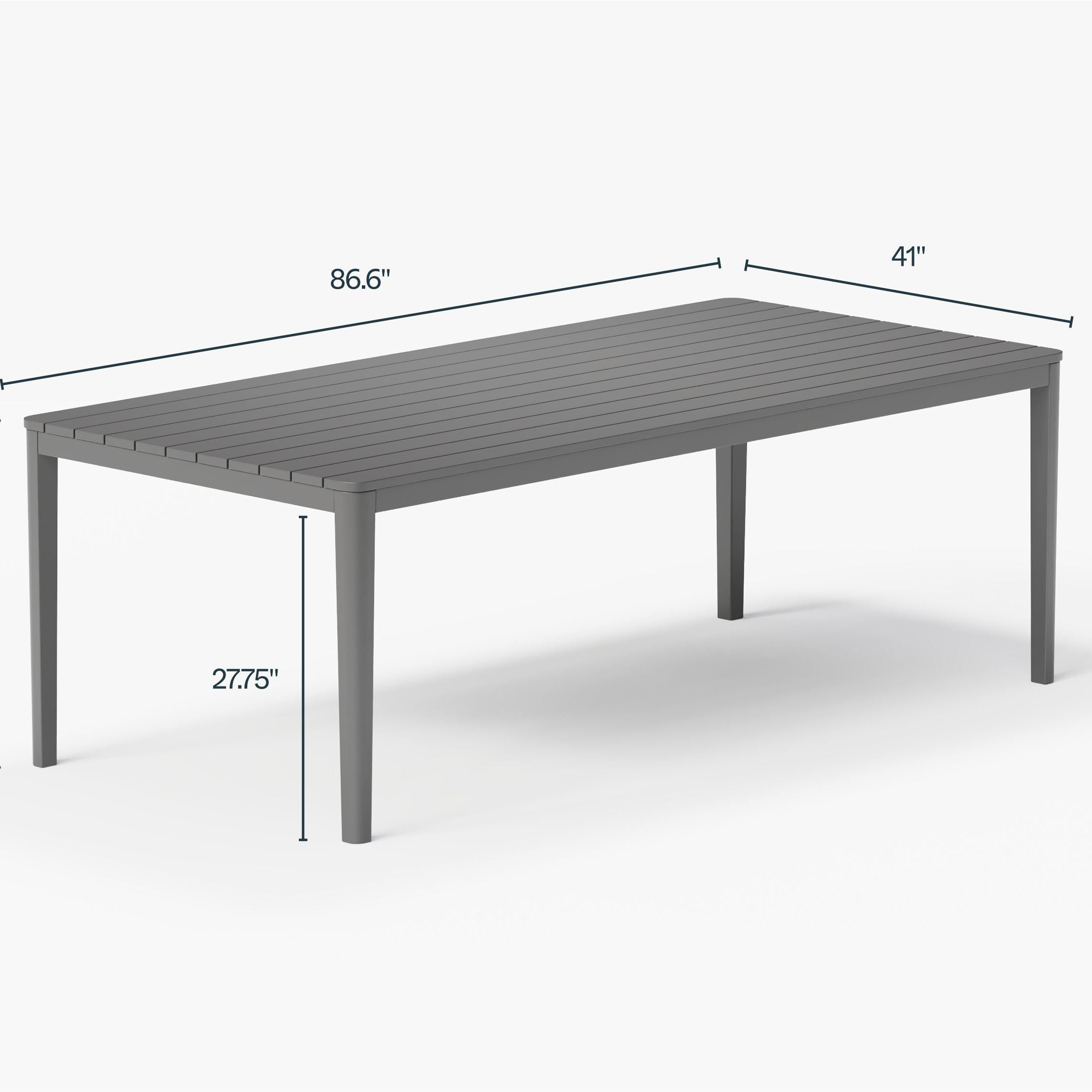 Aluminum Outdoor Rectangular Dining Table Set