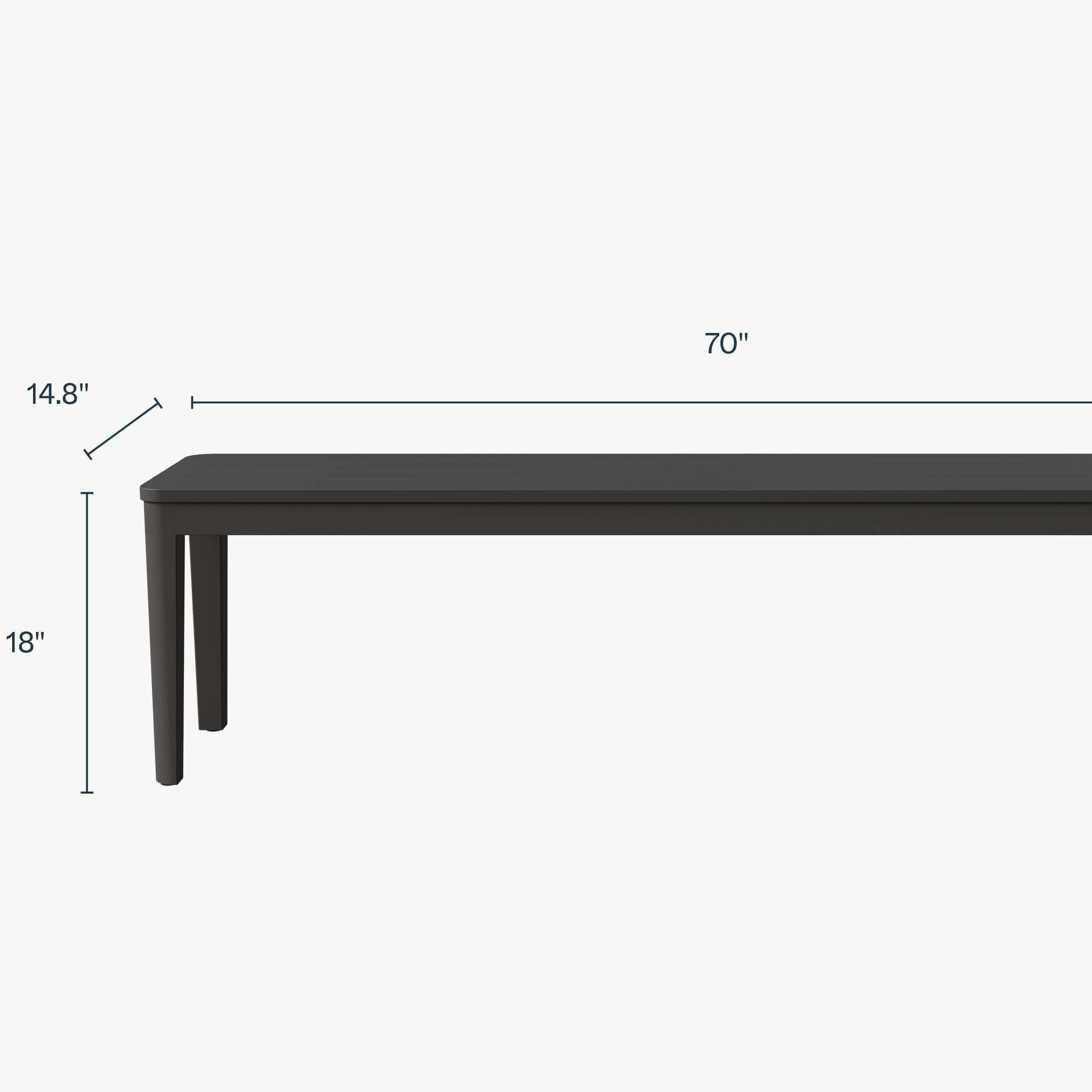 Aluminum Outdoor Rectangular Dining Table Set
