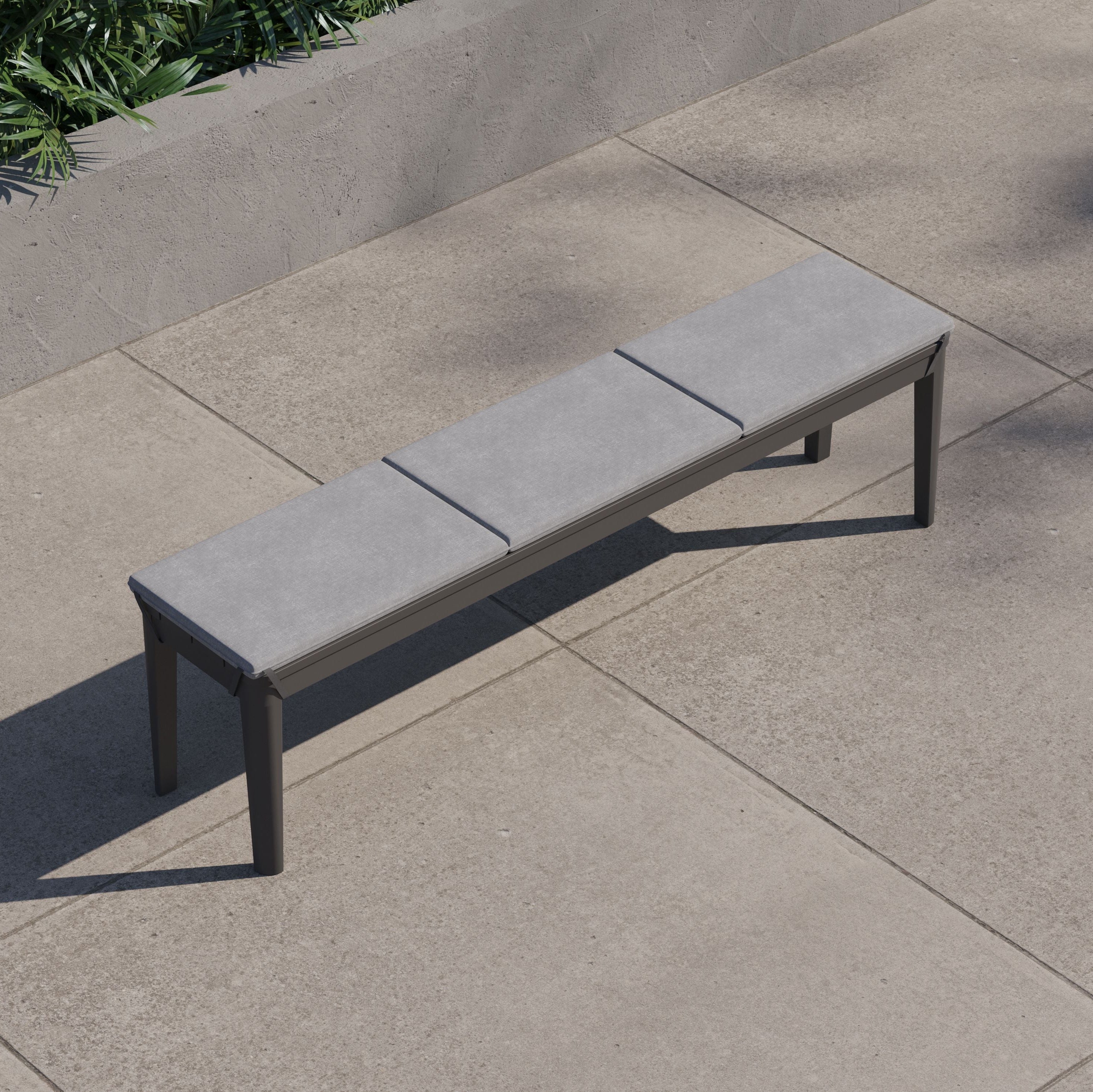 Aluminum outdoor rectangular dining table and chair set