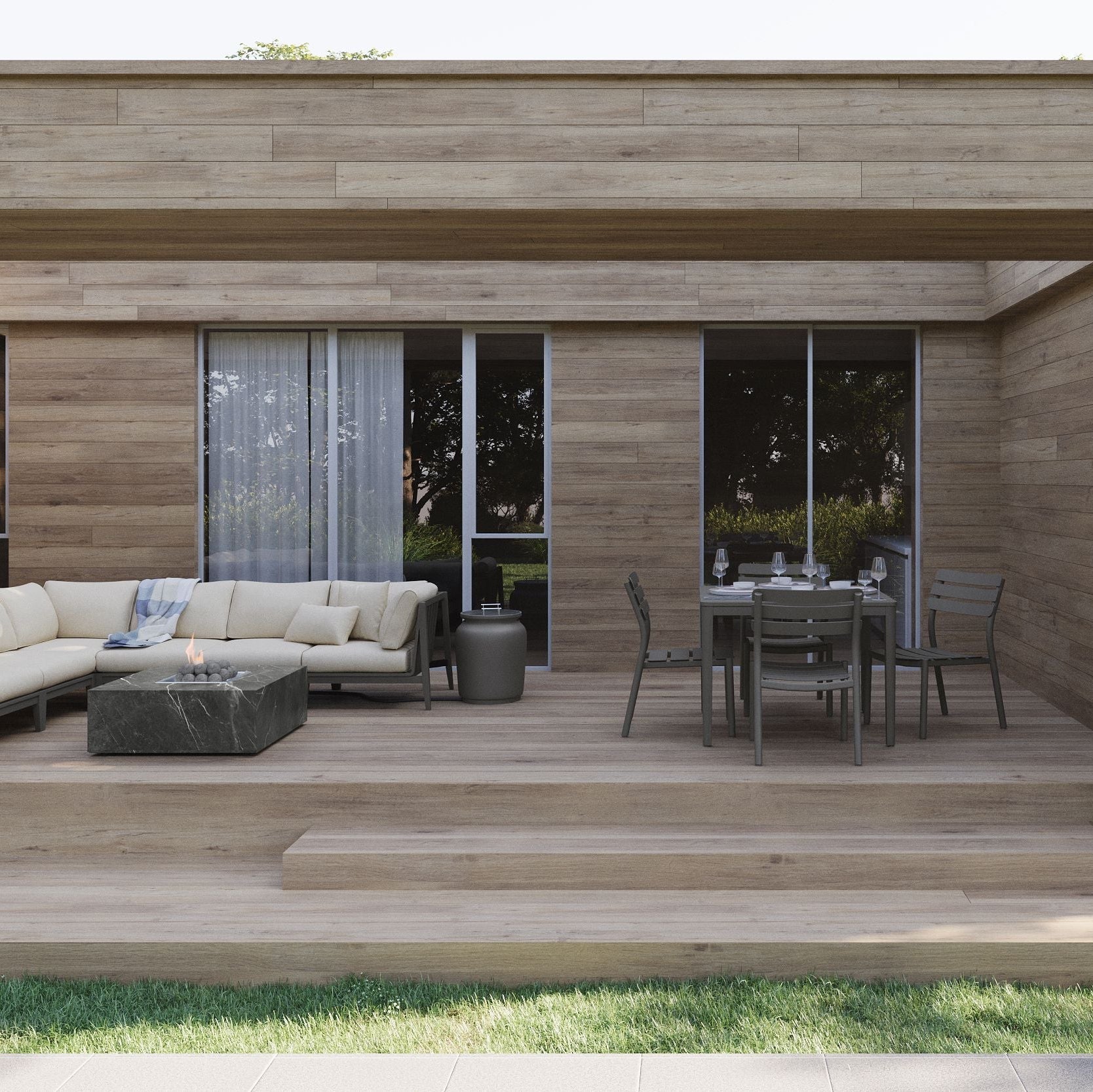 Aluminum Outdoor Square Dining Table