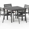 Armchairs and outdoor dining tables