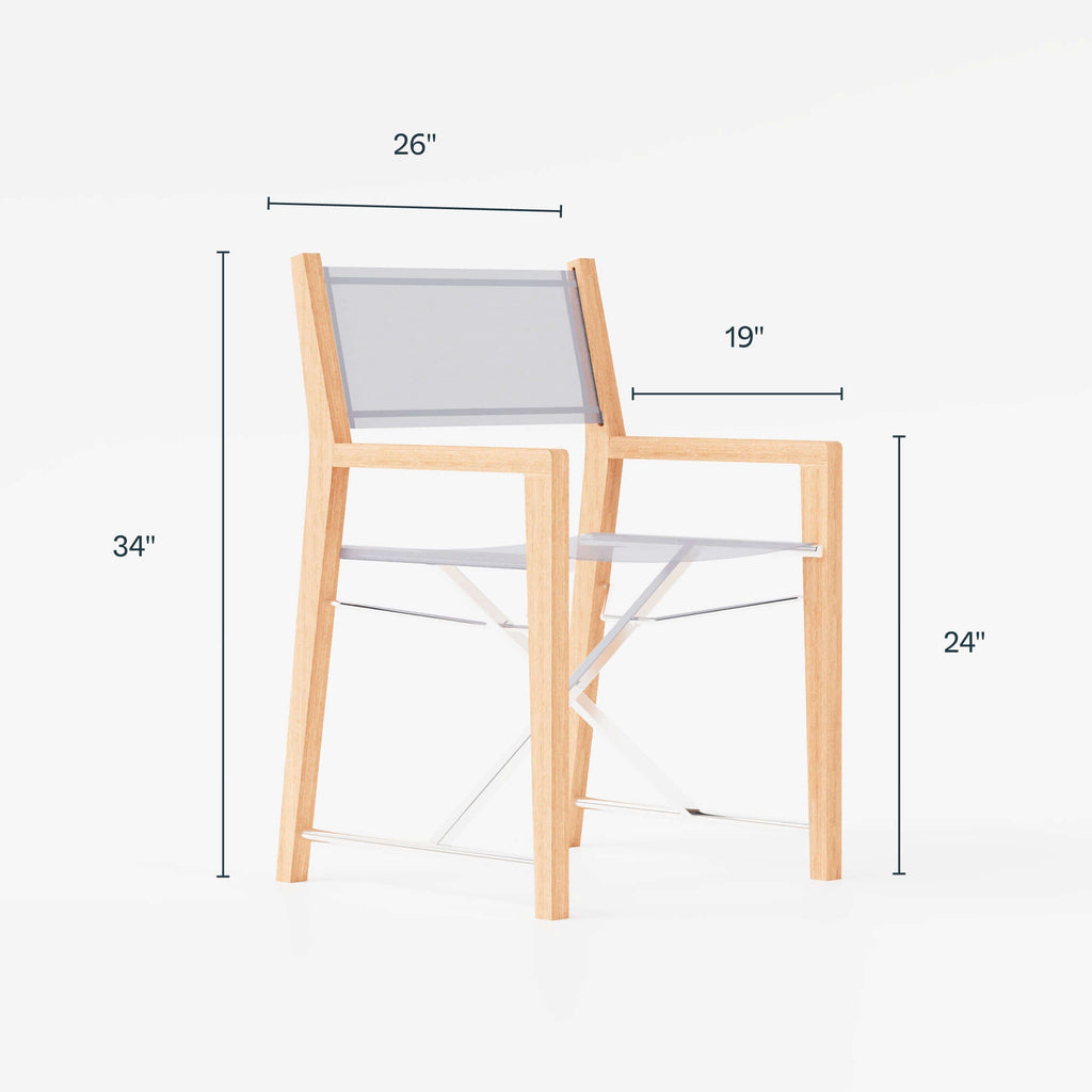 Director's Chair for Teak Outdoor Dining