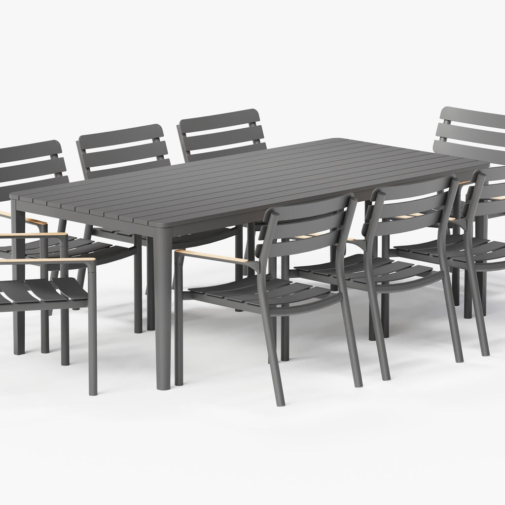 Aluminum outdoor dining table