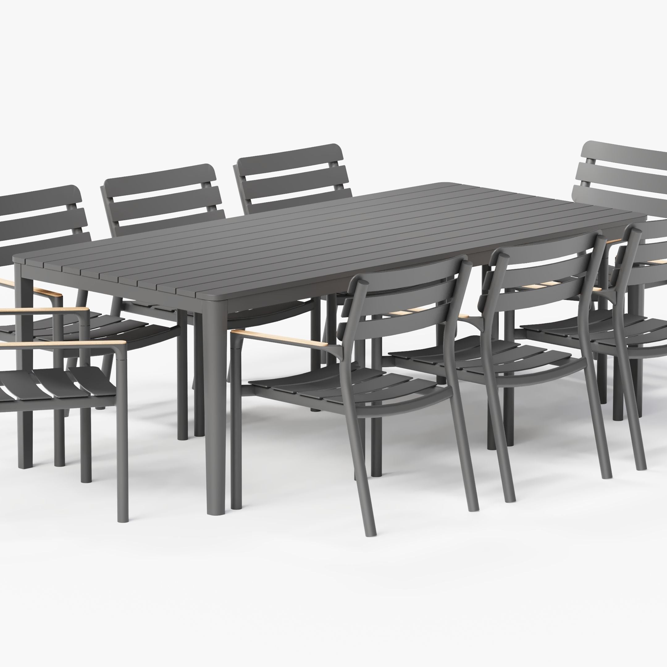 Aluminum outdoor dining table