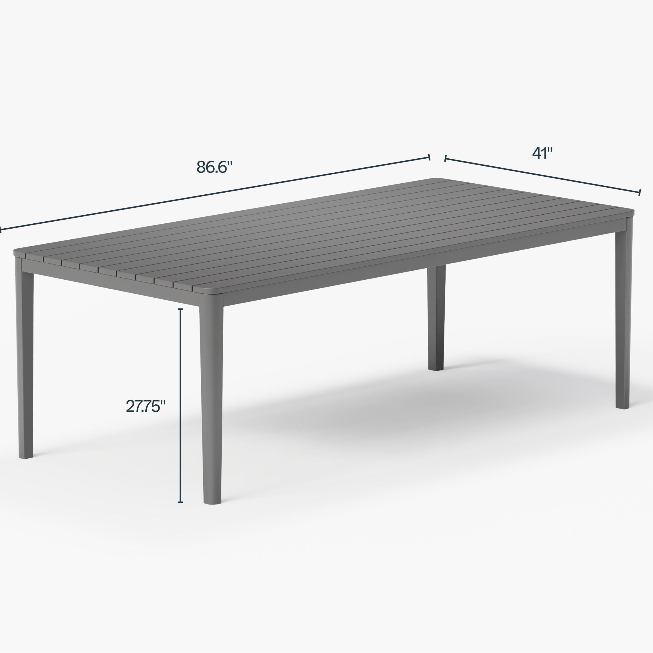 Aluminum outdoor dining table
