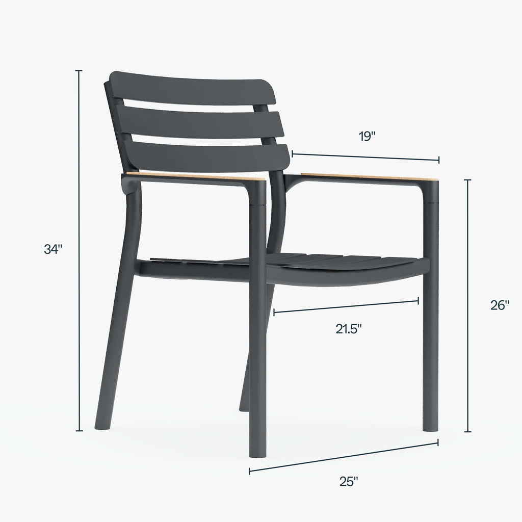 Aluminum outdoor dining table