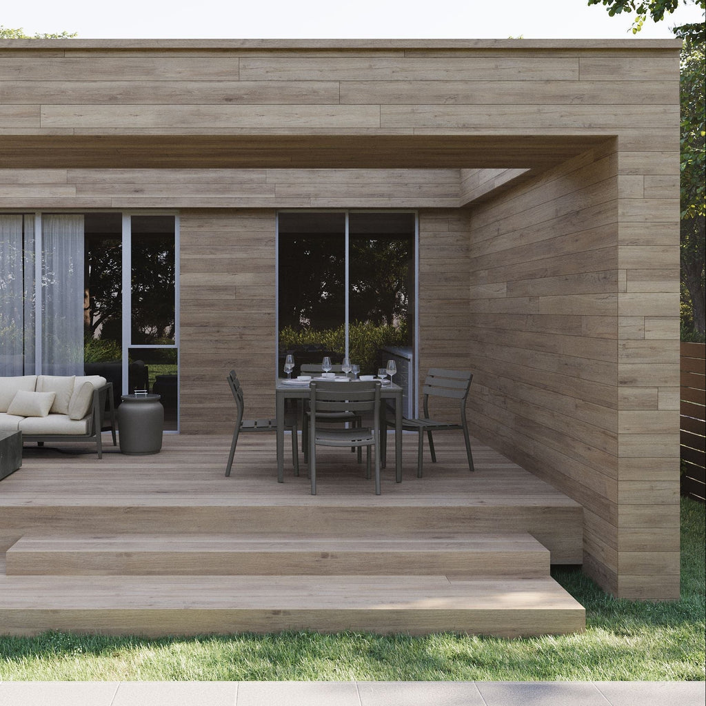 Armchairs and outdoor dining tables