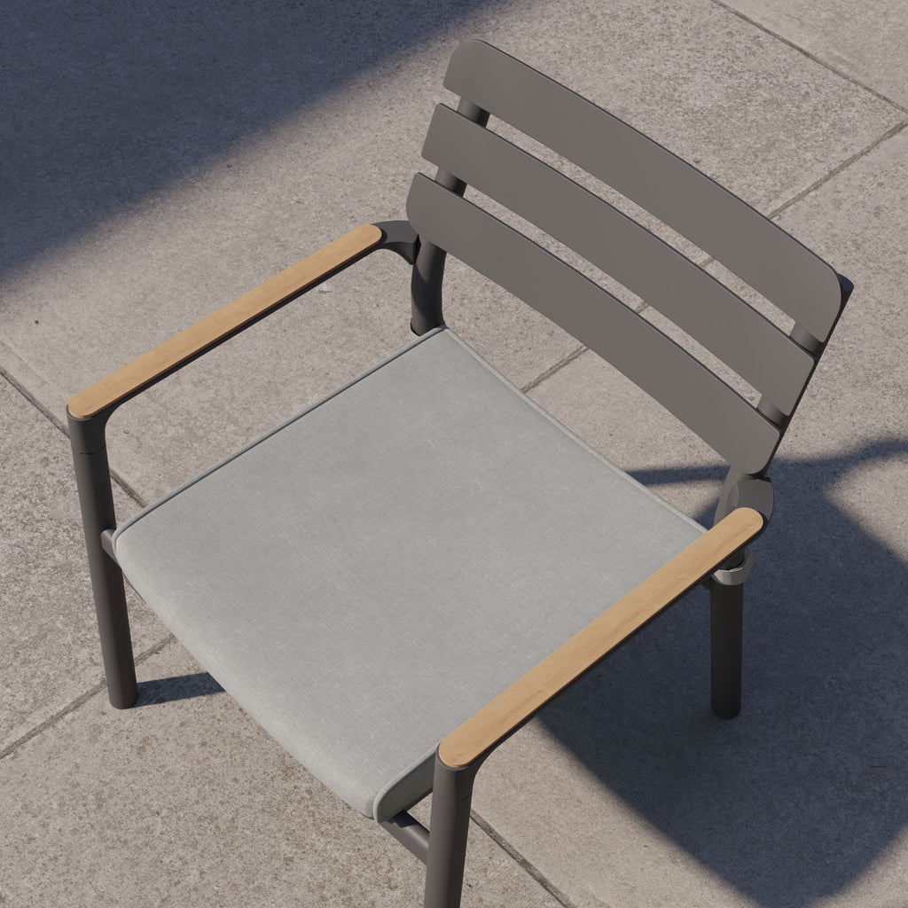 Armchairs and outdoor dining tables