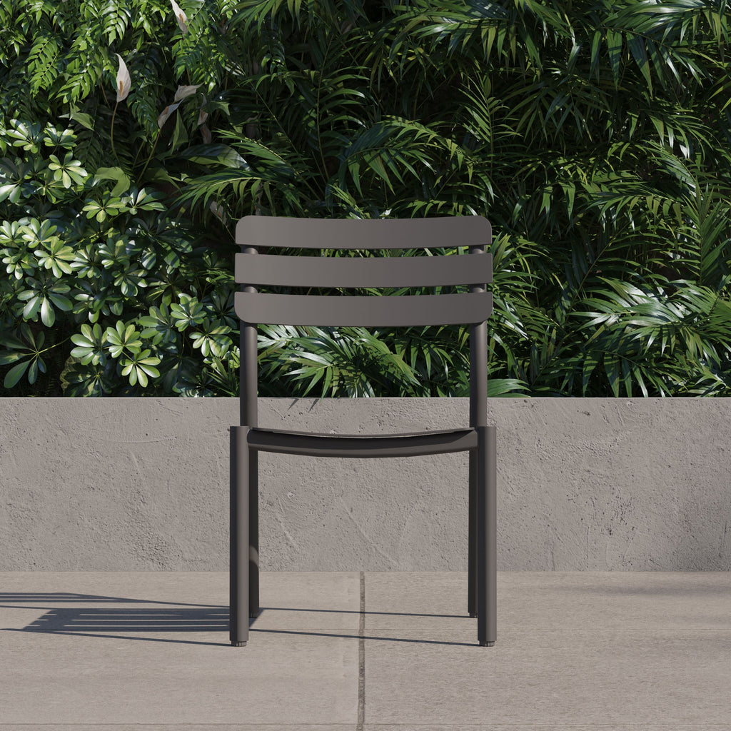 Gray Armless Dining Chair
