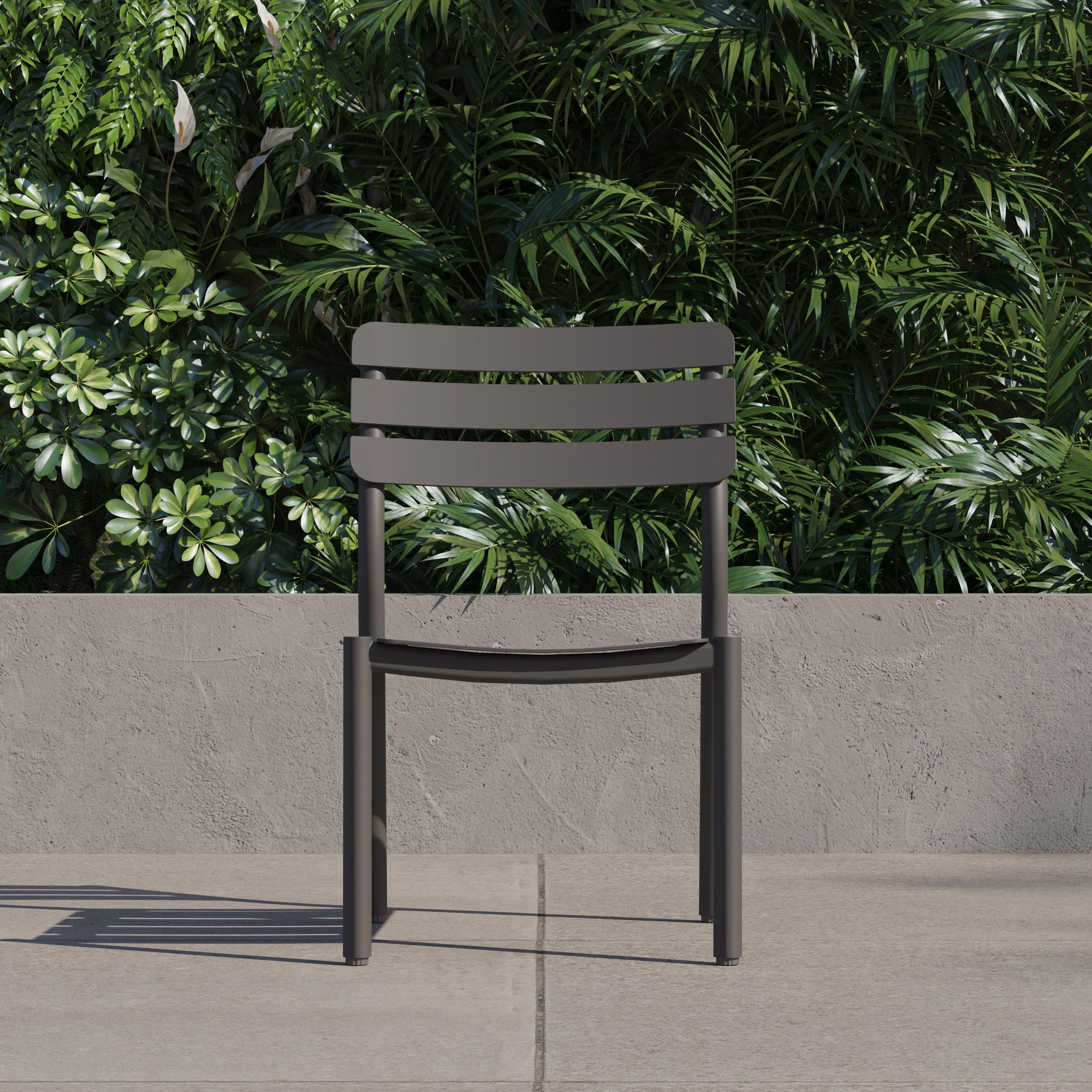 Gray Armless Dining Chair