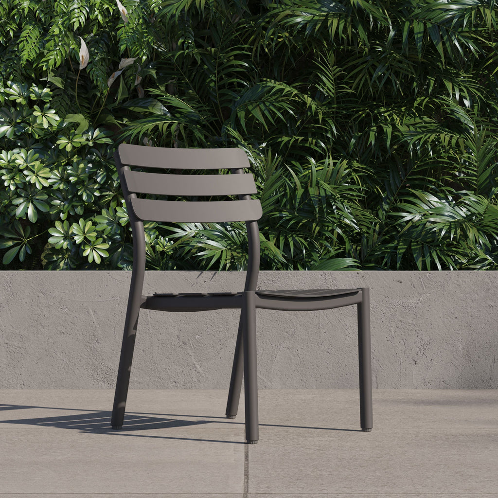 Gray Armless Dining Chair