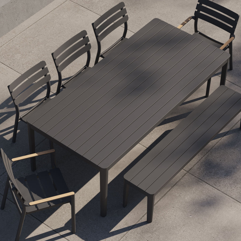 Gray Armless Dining Chair