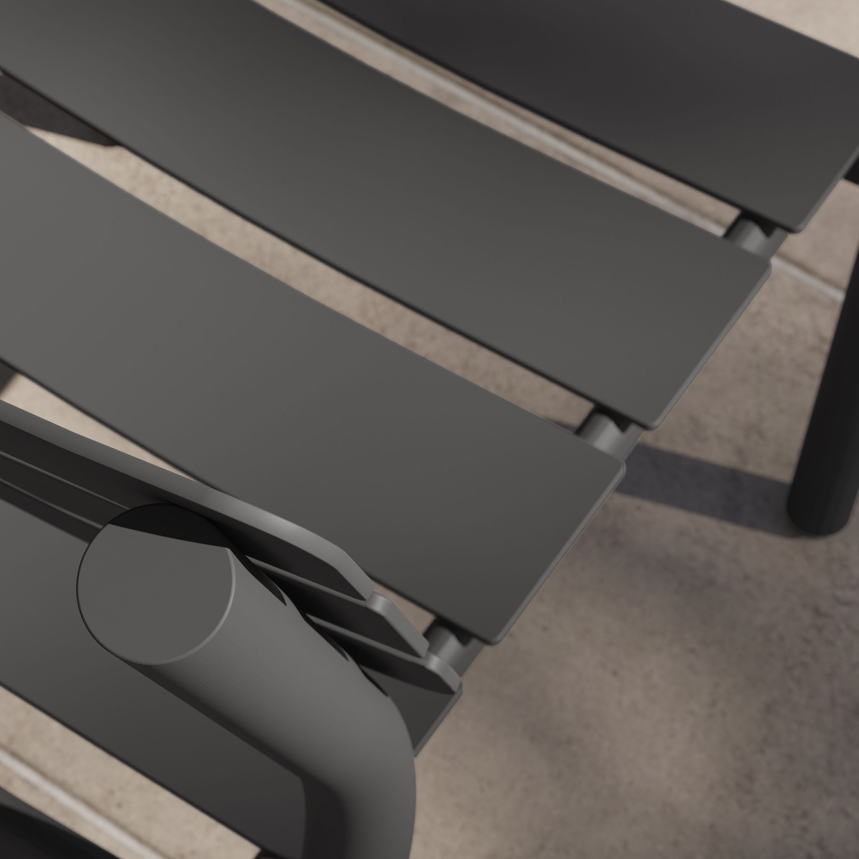Gray Armless Dining Chair