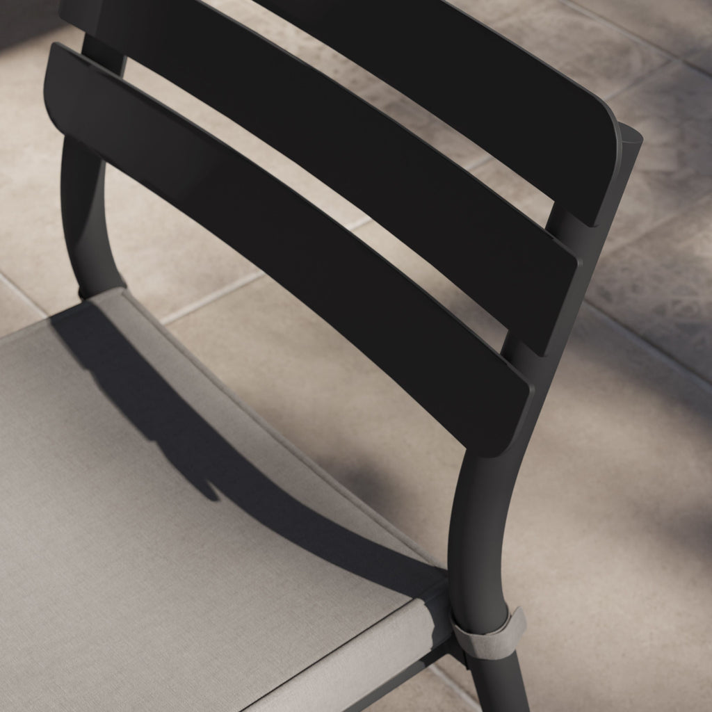 Gray Armless Dining Chair
