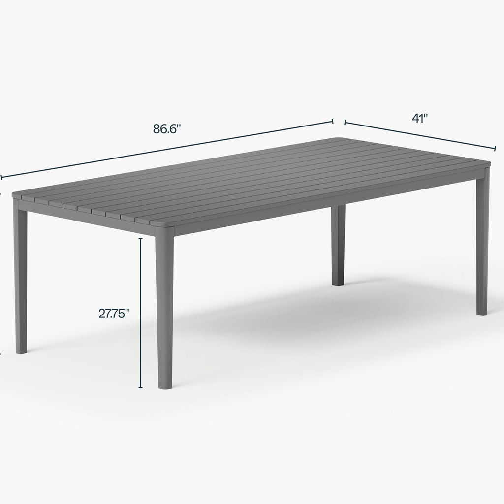 Outdoor Rectangular Aluminum Dining Table