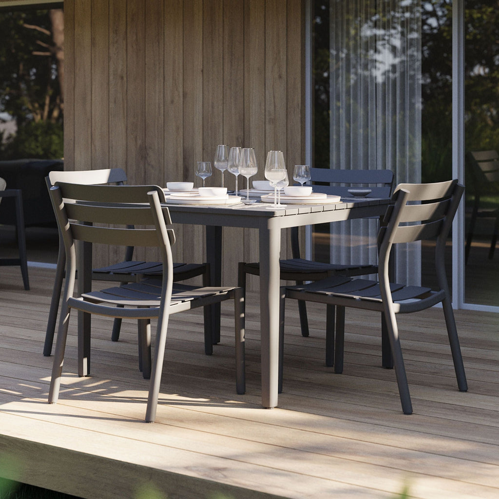 Outdoor Square Dining Table Made of Aluminum