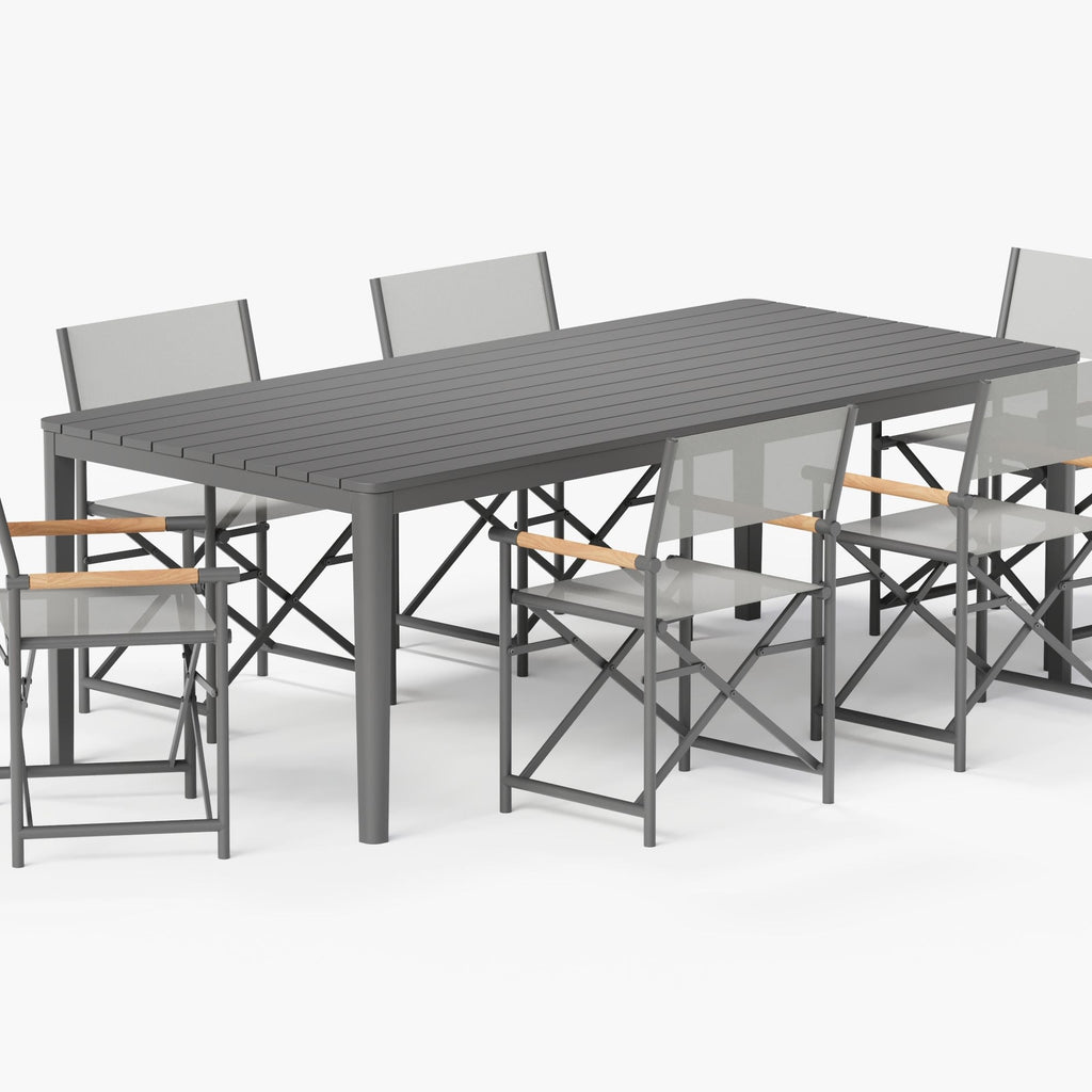 Aluminum Outdoor Rectangular Dining Table Set