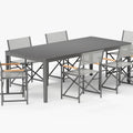 Aluminum Outdoor Rectangular Dining Table Set