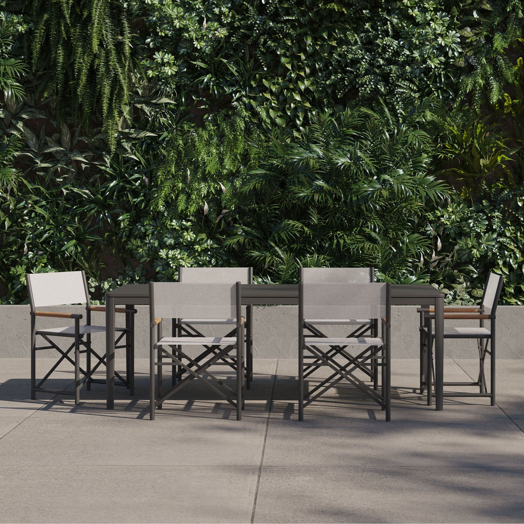 Aluminum Outdoor Rectangular Dining Table Set