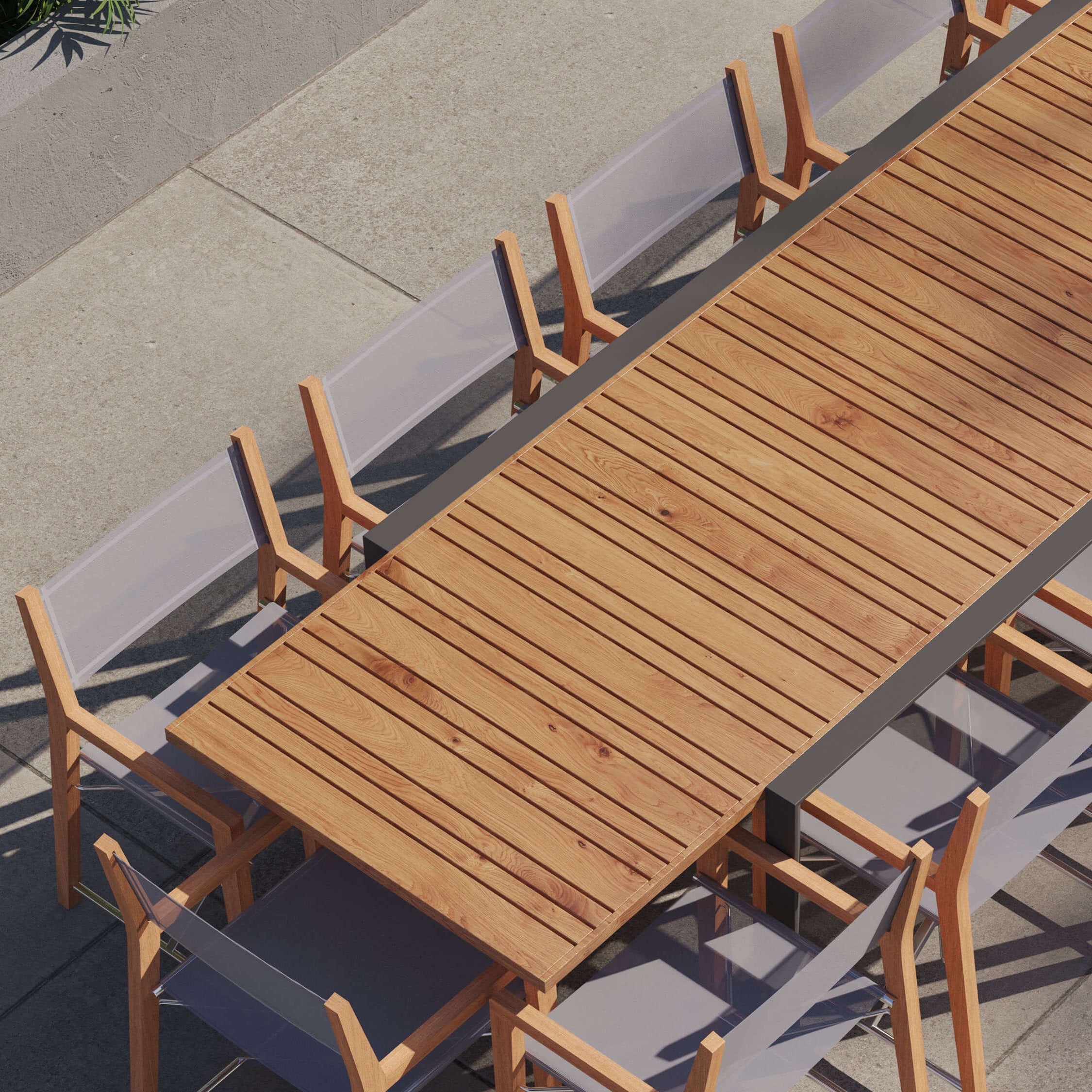 Aluminum Outdoor Extendable Dining Table
