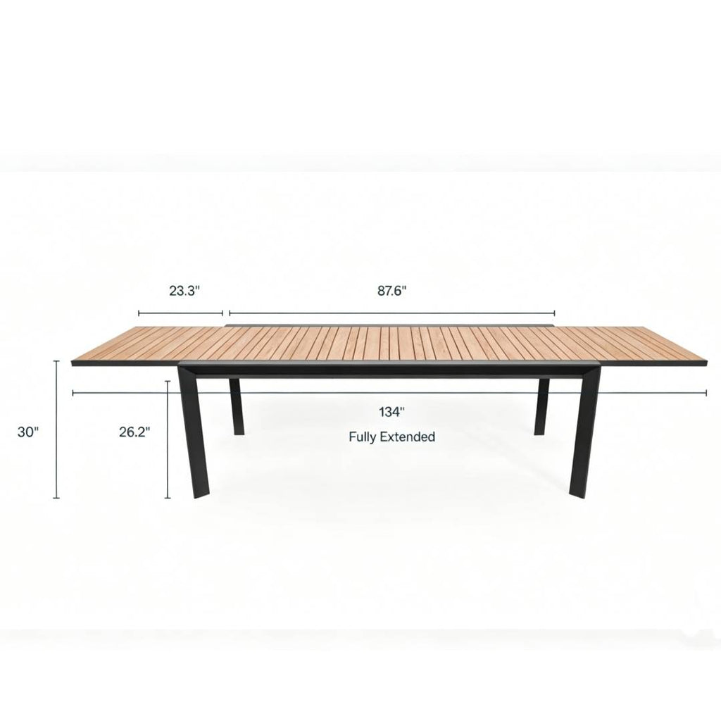 Aluminum Outdoor Extendable Dining Table